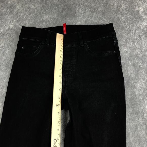 Spanx Jegging Jeans Womens Medium Black Pull On Cropped Slimming Back Pockets - Picture 7 of 10